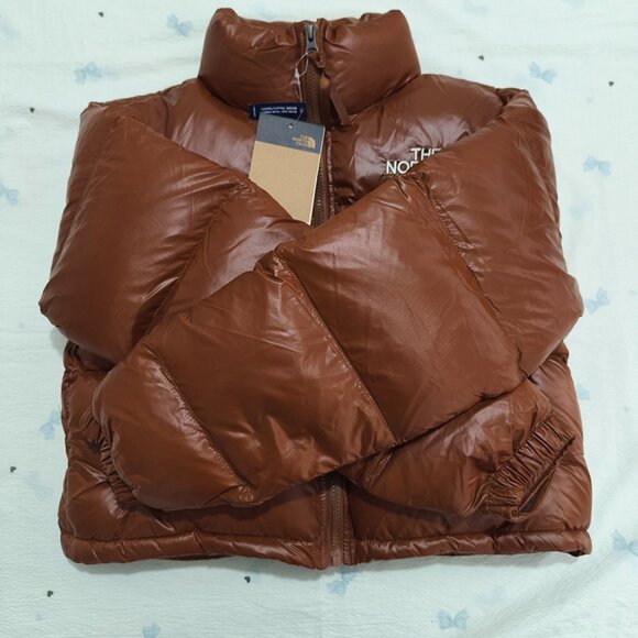 The North Face Brown Short Glossy Down Jacket - Picture 2 of 12